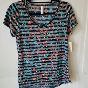 Lularoe geometric print T-Shirts women's size XS Guatemala